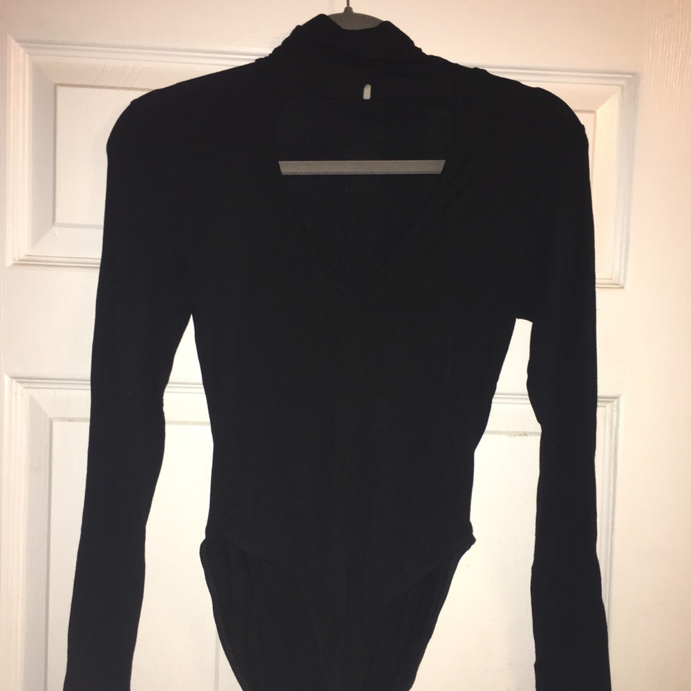 Black Low Cut Bodysuit Urban Outfitters